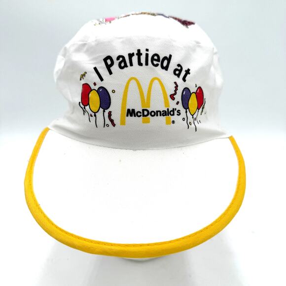 Vintage 80's I Partied At McDonalds Cotton Hat - Picture 1 of 7